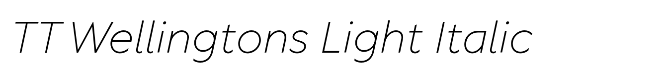 TT Wellingtons Light Italic